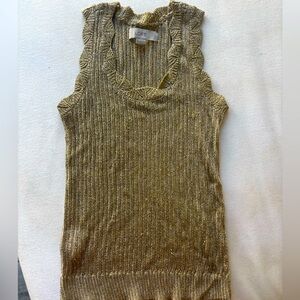 Gold Shimmer ribbed sweater